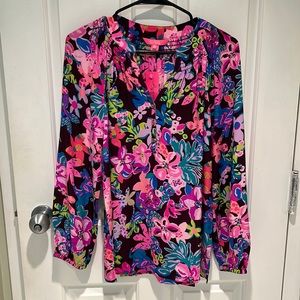 Lilly Pulitzer, Elsa, 100% silk blouse